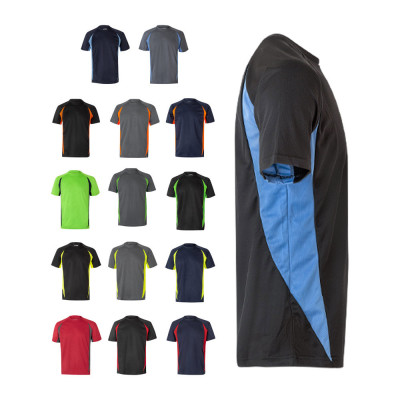 VL SLAYER. T-shirt técnica bicolor bird-eye (160g/m²), em poliéster (100)